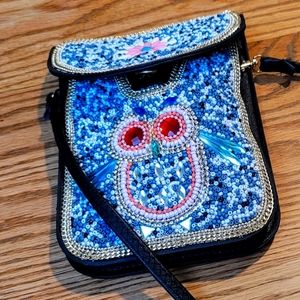 Handbag mini owl beaded evening